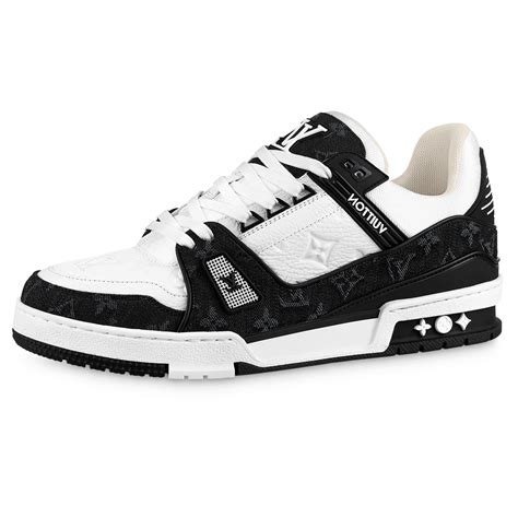 chaussure lv|Lv sneakers black and white.